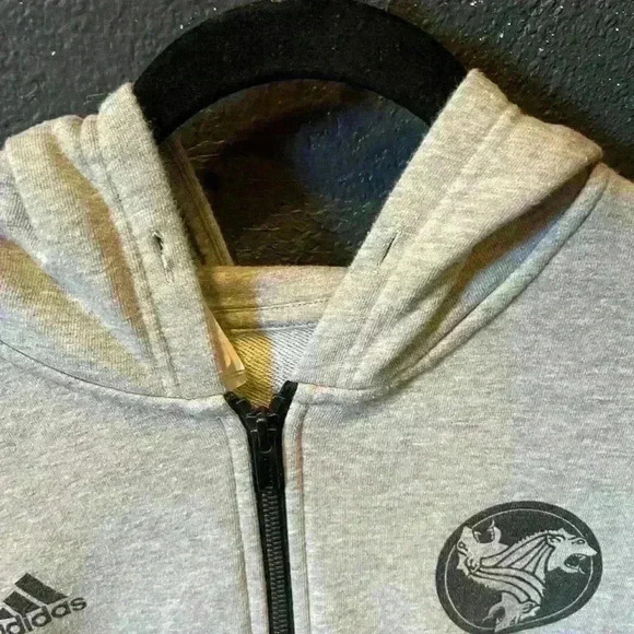 Men’s Adidas Tango Entrusco Zip Up Hoodie Grey Small - Picture 4 of 7